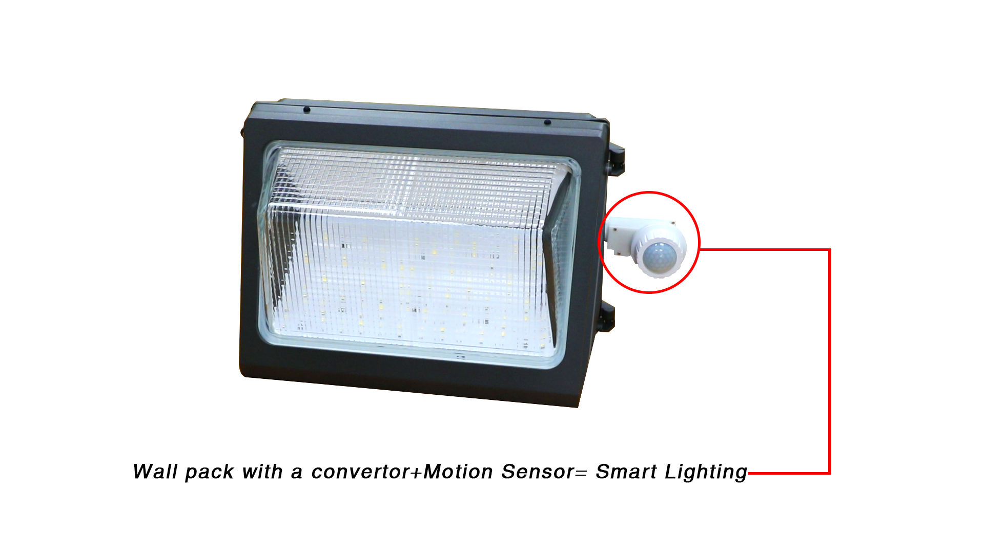 Smart Bluetooth Mesh Control Outdoor LED Wall Pack Light with Motion Sensor | TIOSL SS-WK0508G Serie